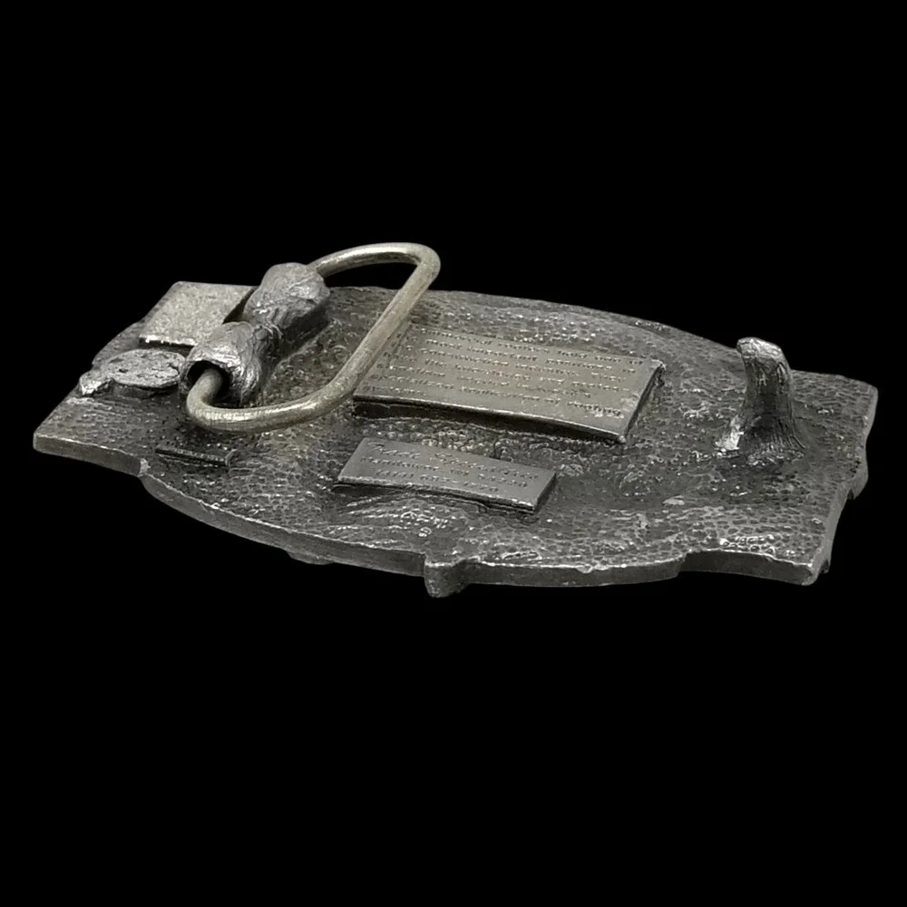 Professional Roofer Belt‎ Buckle Trade Specialties Construction Theme Pewter